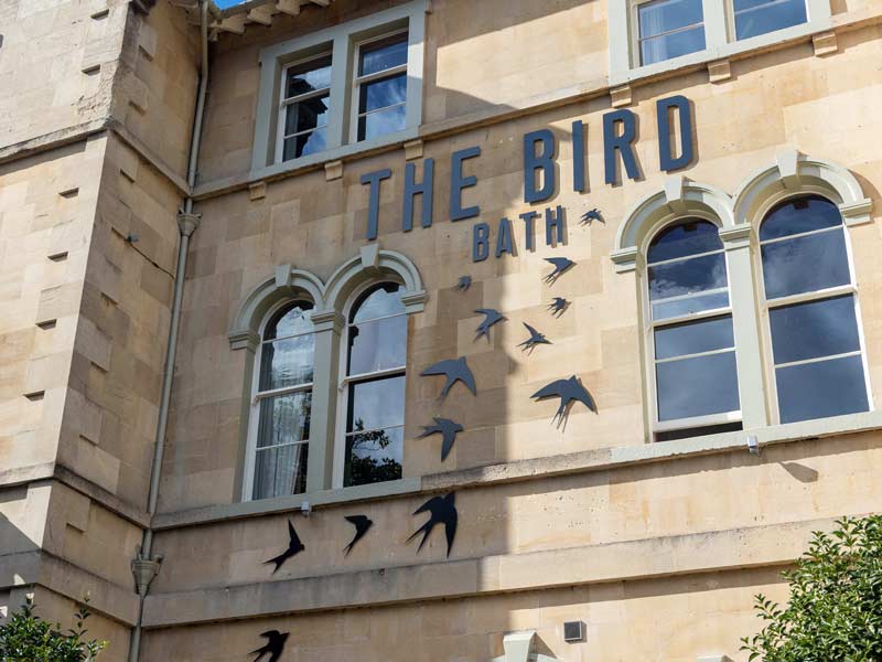 The front signage of The Bird, Bath