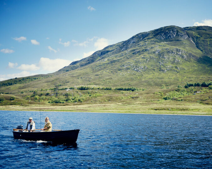 Boating on Loch Affric Boating on Loch Affric